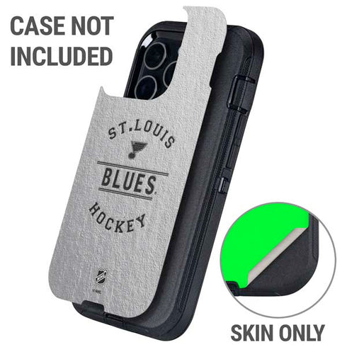NHL St. Louis Blues Black Text Otterbox Defender iPhone Skin