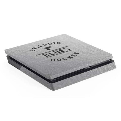 NHL St. Louis Blues Black Text PS4 Slim Skin