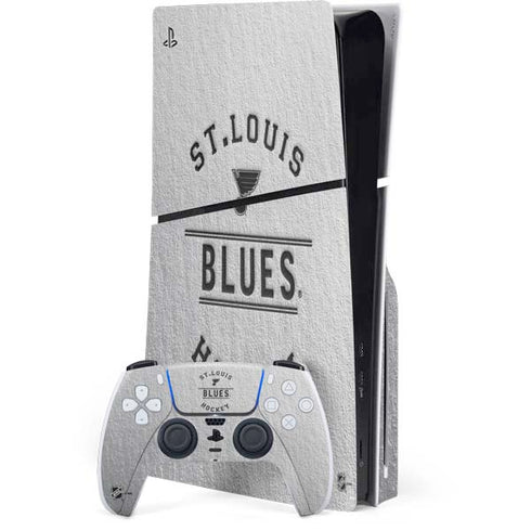 NHL St. Louis Blues Black Text PS5 Slim Disk Bundle Skin