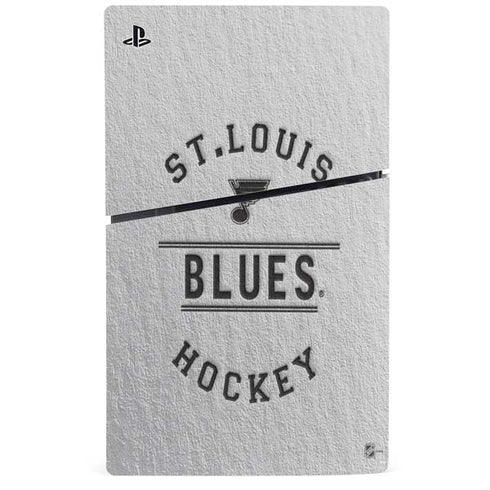 NHL St. Louis Blues Black Text PS5 Slim Disk Console Skin