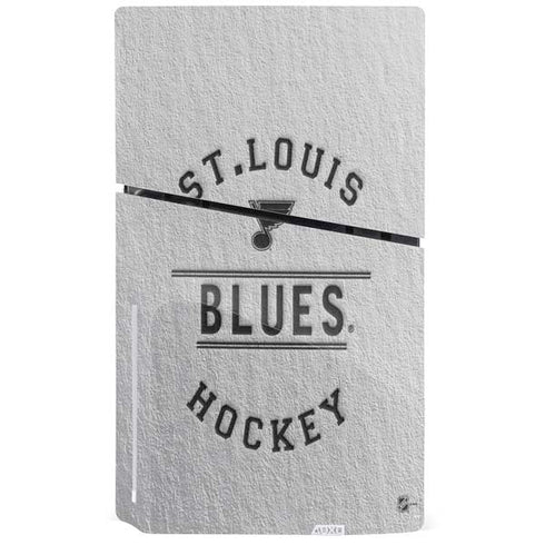 NHL St. Louis Blues Black Text PS5 Slim Disk Console Skin
