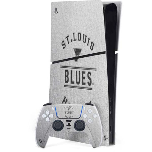 NHL St. Louis Blues Black Text PS5 Slim Digital Edition Bundle Skin