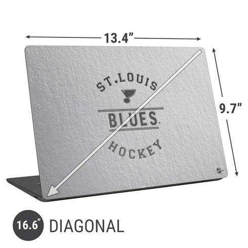 NHL St. Louis Blues Black Text Universal Laptop 16.6in (13.4 x 9.7in) Skin