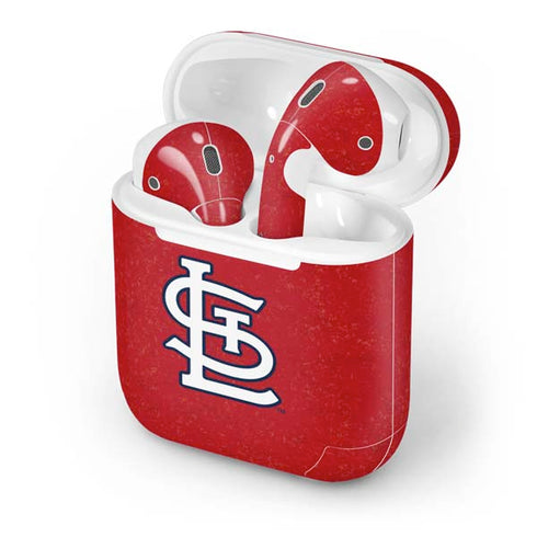 MLB St. Louis Cardinals - Solid Distressed Apple AirPods Skin