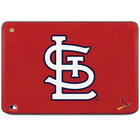 MLB St. Louis Cardinals - Solid Distressed HP Chromebook Skin