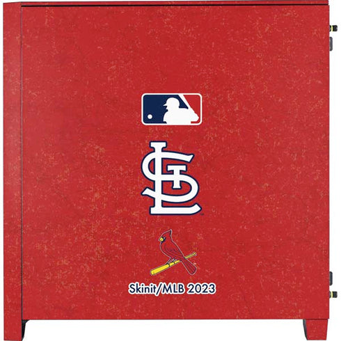 MLB St. Louis Cardinals - Solid Distressed Corsair 4000D Tempered Glass Mid-Tower ATX Case Skin