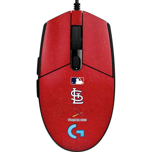 MLB St. Louis Cardinals - Solid Distressed G203 Prodigy RGB Wired Gaming Mouse Skin