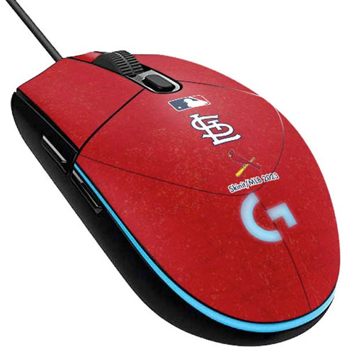 MLB St. Louis Cardinals - Solid Distressed G203 Prodigy RGB Wired Gaming Mouse Skin