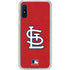 MLB St. Louis Cardinals - Solid Distressed Galaxy A10e Clear Case