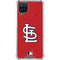 MLB St. Louis Cardinals - Solid Distressed Galaxy A12 Clear Case