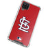 MLB St. Louis Cardinals - Solid Distressed Galaxy A12 Clear Case