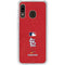 MLB St. Louis Cardinals - Solid Distressed Galaxy A20 Clear Case
