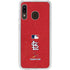 MLB St. Louis Cardinals - Solid Distressed Galaxy A20 Clear Case