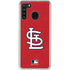 MLB St. Louis Cardinals - Solid Distressed Galaxy A21 Clear Case