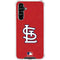 MLB St. Louis Cardinals - Solid Distressed Galaxy A54 5G Clear Case