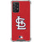 MLB St. Louis Cardinals - Solid Distressed Galaxy A72 5G Clear Case