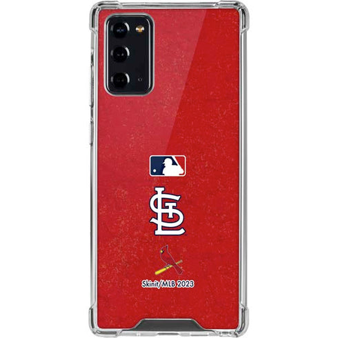 MLB St. Louis Cardinals - Solid Distressed Galaxy Note20 5G Clear Case