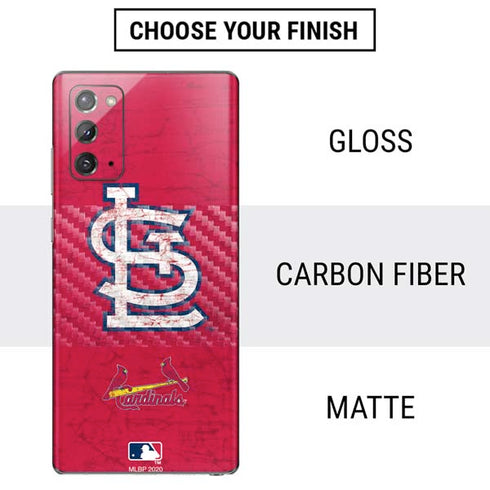MLB St. Louis Cardinals - Solid Distressed Galaxy Note20 5G Skin