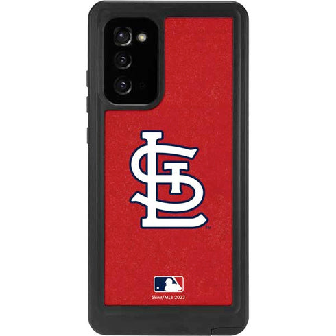 MLB St. Louis Cardinals - Solid Distressed Galaxy Note20 5G Waterproof Case