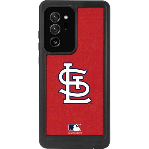 MLB St. Louis Cardinals - Solid Distressed Galaxy Note20 Ultra 5G Waterproof Case