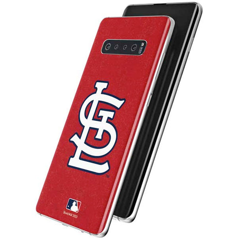 MLB St. Louis Cardinals - Solid Distressed Galaxy S10 Plus Skin