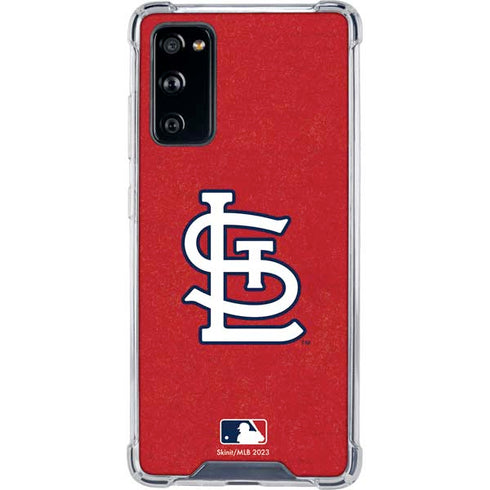 MLB St. Louis Cardinals - Solid Distressed Galaxy S20 FE Clear Case