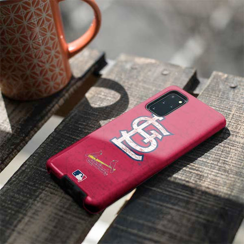 MLB St. Louis Cardinals - Solid Distressed Galaxy S20 Plus Pro Case