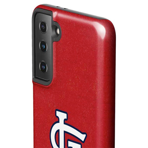 MLB St. Louis Cardinals - Solid Distressed Galaxy S21 Plus 5G Pro Case