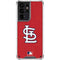 MLB St. Louis Cardinals - Solid Distressed Galaxy S21 Ultra 5G Clear Case