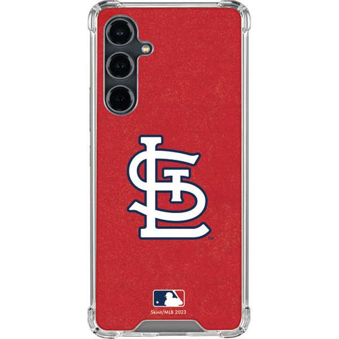 MLB St. Louis Cardinals - Solid Distressed Galaxy S23 FE Clear Case