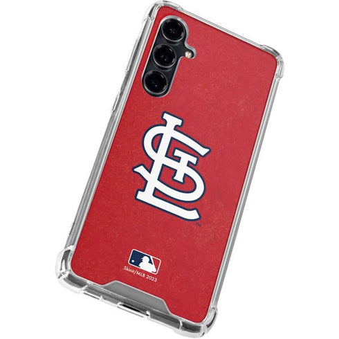 MLB St. Louis Cardinals - Solid Distressed Galaxy S23 FE Clear Case