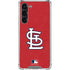 MLB St. Louis Cardinals - Solid Distressed Galaxy S23 Plus Clear Case