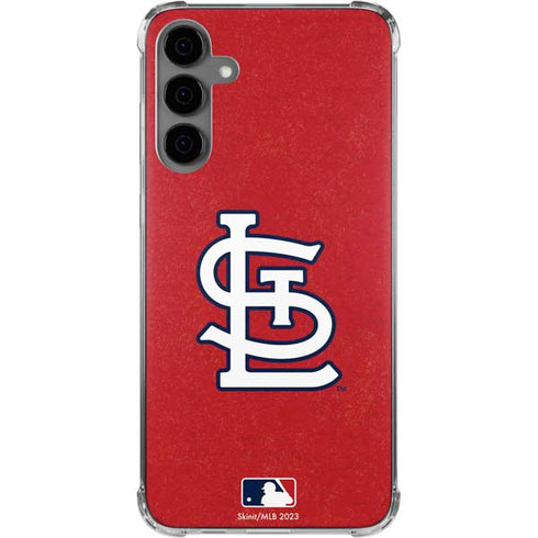 MLB St. Louis Cardinals - Solid Distressed Galaxy S24 Plus Clear Case