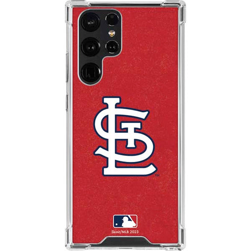 MLB St. Louis Cardinals - Solid Distressed Galaxy S24 Ultra Clear Case
