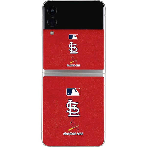 MLB St. Louis Cardinals - Solid Distressed Galaxy Z Flip4 5G Skin