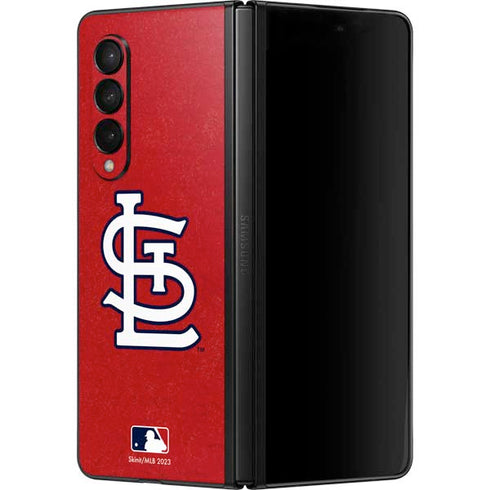 MLB St. Louis Cardinals - Solid Distressed Galaxy Z Fold3 5G Skin