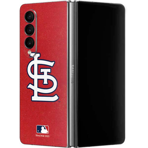 MLB St. Louis Cardinals - Solid Distressed Galaxy Z Fold4 5G Skin