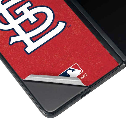 MLB St. Louis Cardinals - Solid Distressed Galaxy Z Fold4 5G Skin