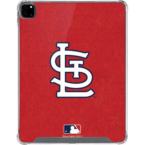 MLB St. Louis Cardinals - Solid Distressed iPad Pro 12.9in (2020) Clear Case