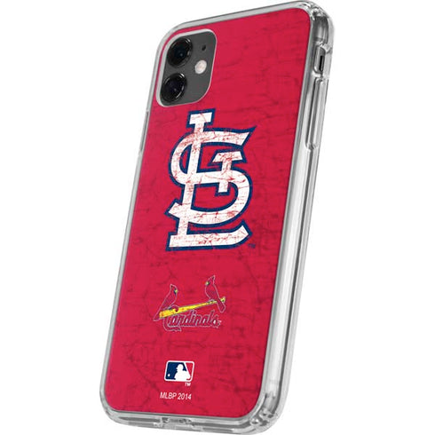 MLB St. Louis Cardinals - Solid Distressed iPhone 11 Clear Case