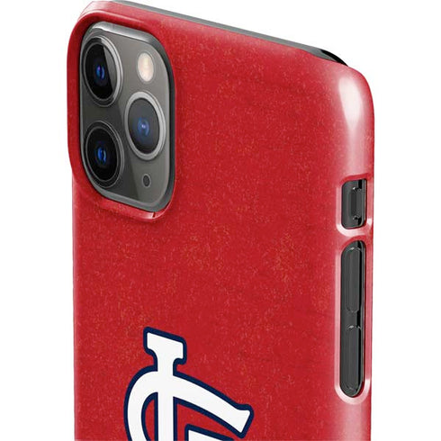 MLB St. Louis Cardinals - Solid Distressed iPhone 11 Pro Max Lite Case
