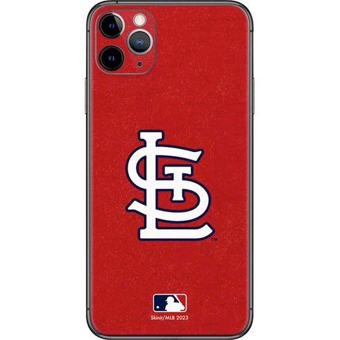 MLB St. Louis Cardinals - Solid Distressed iPhone 11 Pro Max Skin