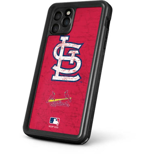 MLB St. Louis Cardinals - Solid Distressed iPhone 11 Pro Waterproof Case