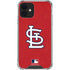 MLB St. Louis Cardinals - Solid Distressed iPhone 12 Clear Case