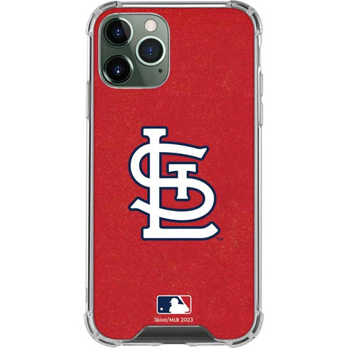 MLB St. Louis Cardinals - Solid Distressed iPhone 12 Pro Clear Case