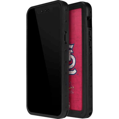 MLB St. Louis Cardinals - Solid Distressed iPhone 12 Pro Waterproof Case