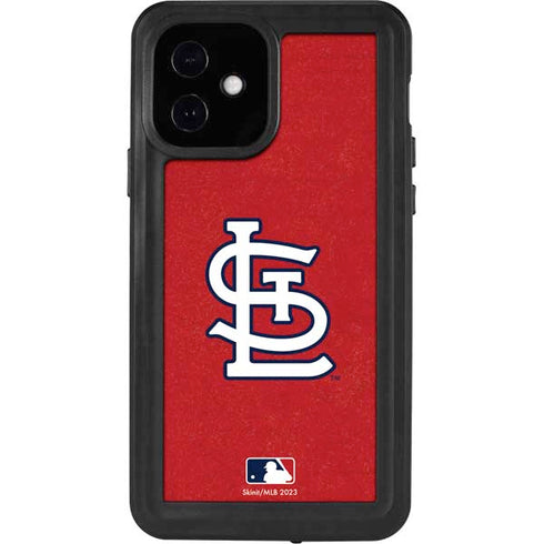 MLB St. Louis Cardinals - Solid Distressed iPhone 12 Waterproof Case