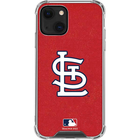 MLB St. Louis Cardinals - Solid Distressed iPhone 13 Mini Clear Case