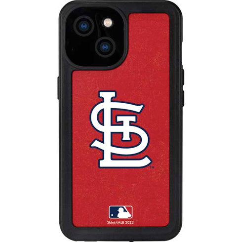 MLB St. Louis Cardinals - Solid Distressed iPhone 13 Mini Waterproof Case