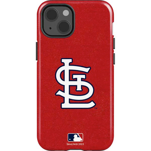 MLB St. Louis Cardinals - Solid Distressed iPhone 15 Impact Case